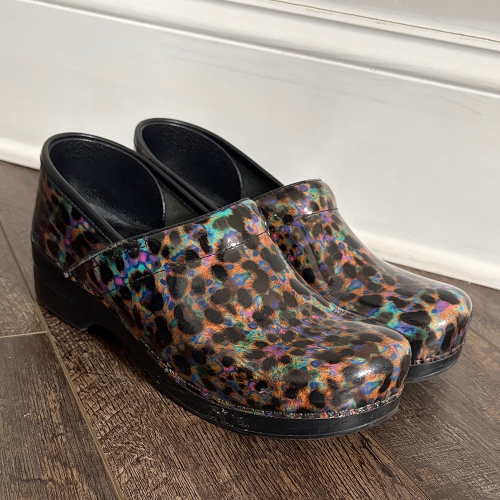 Dansko Leopard Print Clogs